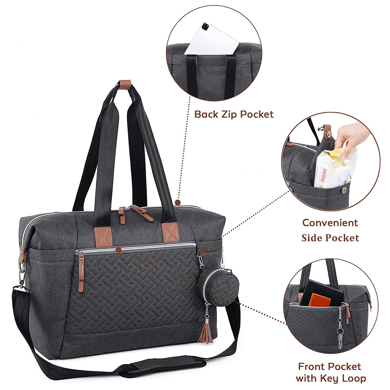 Bolsas de bebé multiusos plegables de fábrica, mochilas para pañales de viaje para bebés, mochilas para pañales para bebés