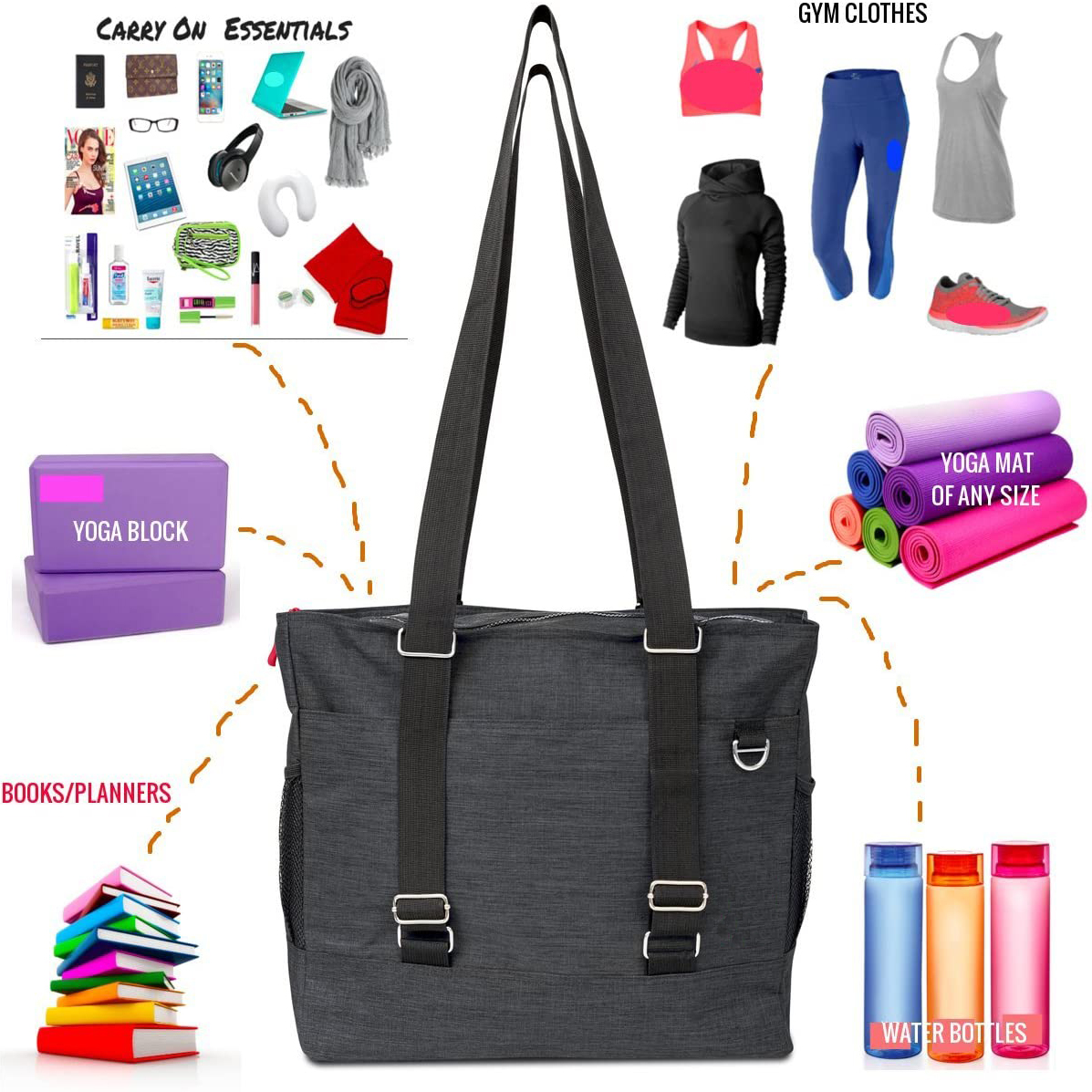 Yoga Mat Bag sport bag Tote bag Travel and Gym Bag