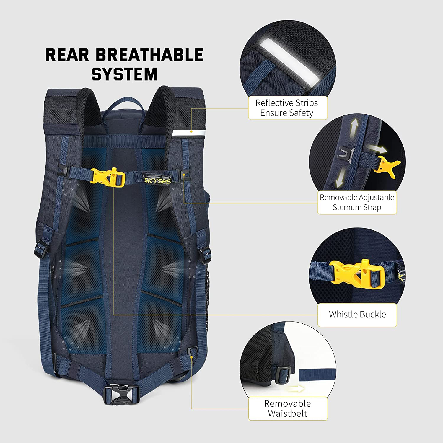 Mochilas ligeras multifuncionales del deporte al aire libre de la venta al por mayor de la fábrica que acampan la mochila que va de excursión