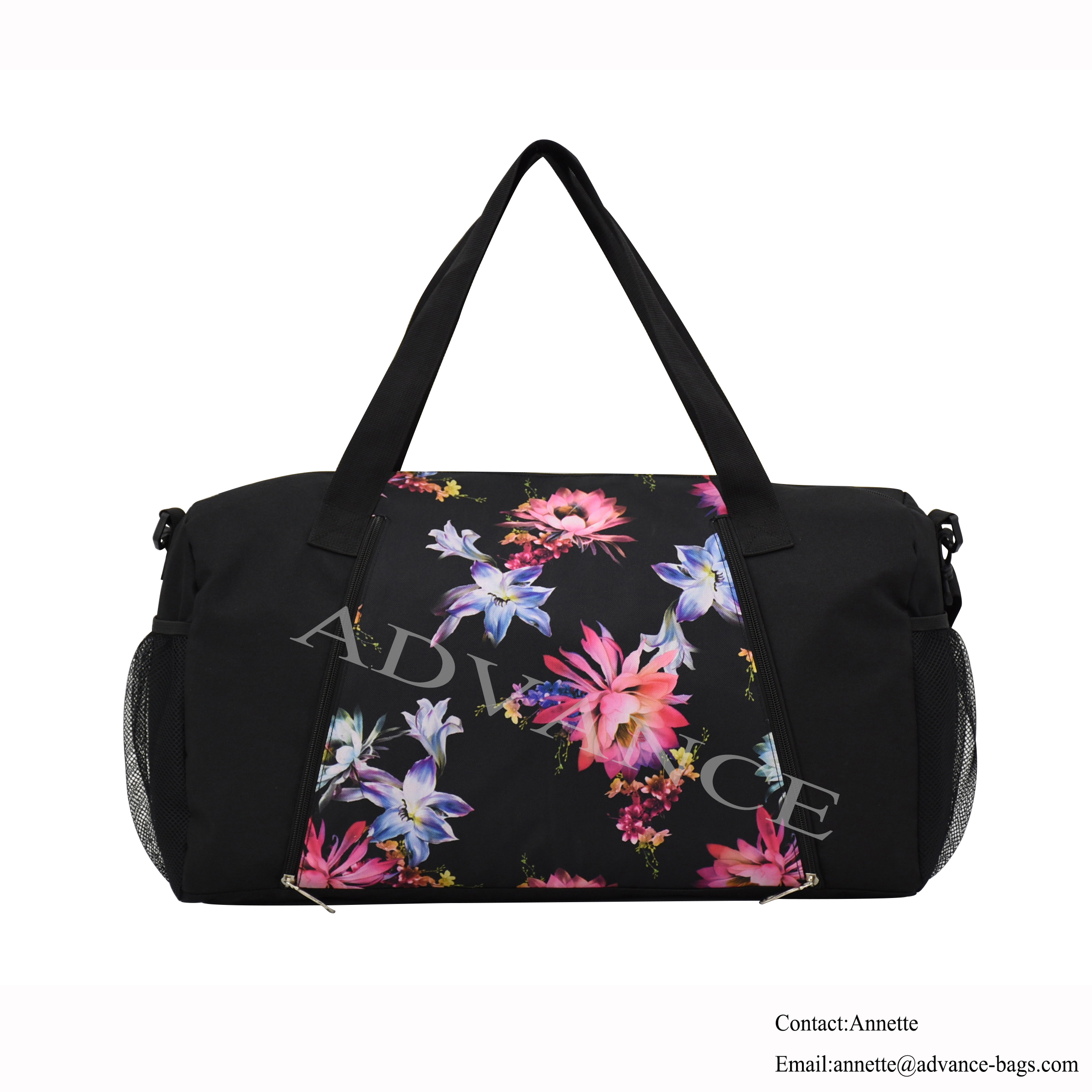 Bolsas de viaje de equipaje personalizadas OEM y ODM avanzadas de alta capacidad, elegantes, deportivos, para gimnasio, compartimento al aire libre, bolsa de lona, ​​bolsa de YOGA con impresión