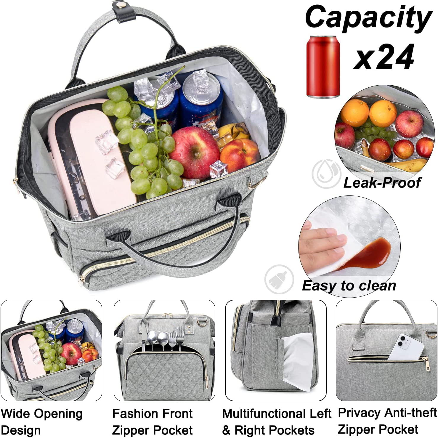  Bolsa portátil Bolsa de picnic refrigerador mochila bolsas refrigerador bolsas de refrigerador