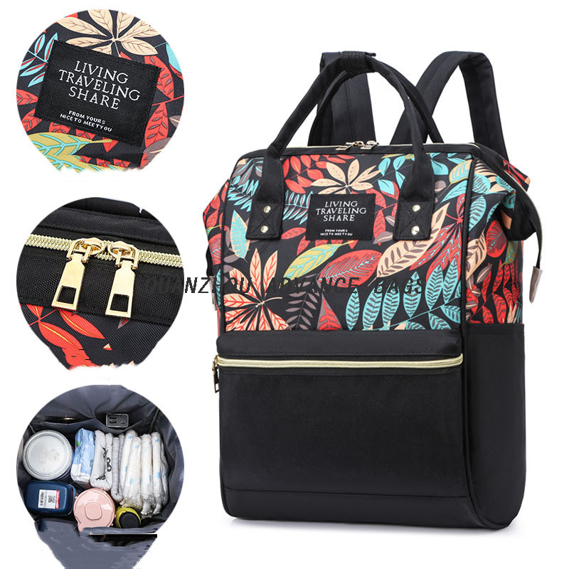 Mochila portátil multifuncional para mamá Mochila impermeable para bebé Bolsas para pañales Mochila portátil Paquete multifuncional Mochila Mochila de viaje Bolsa