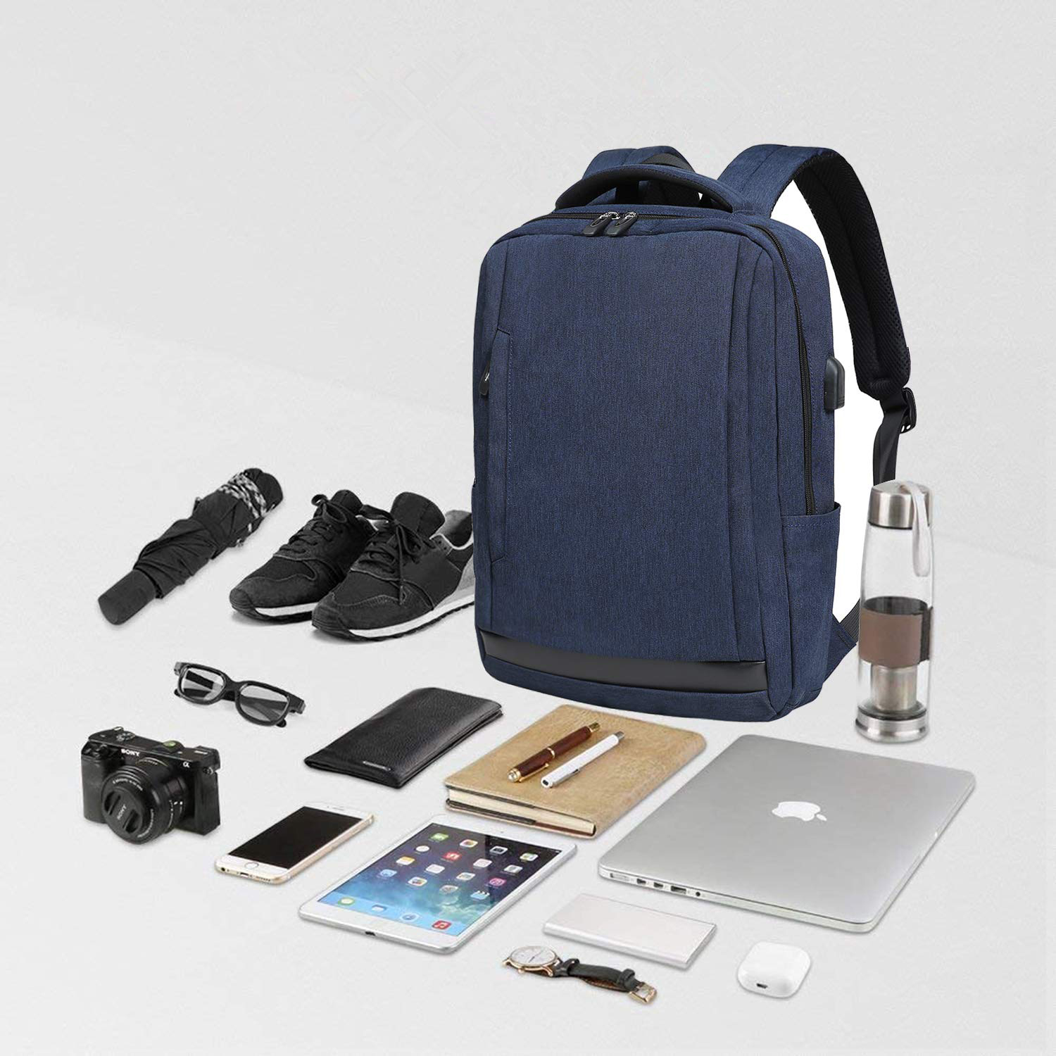 Mochila para viajes y ocio al aire libre de negocios Mochila para portátil Maletín para portátil Mochila universitaria Mochila impermeable