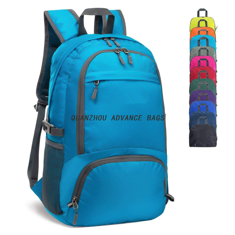 Mochila ultraligera al por mayor, plegable, plegable, para acampar, deportes al aire libre, bolsa personalizada, impermeable, senderismo, viajes, escalada, mochilas
