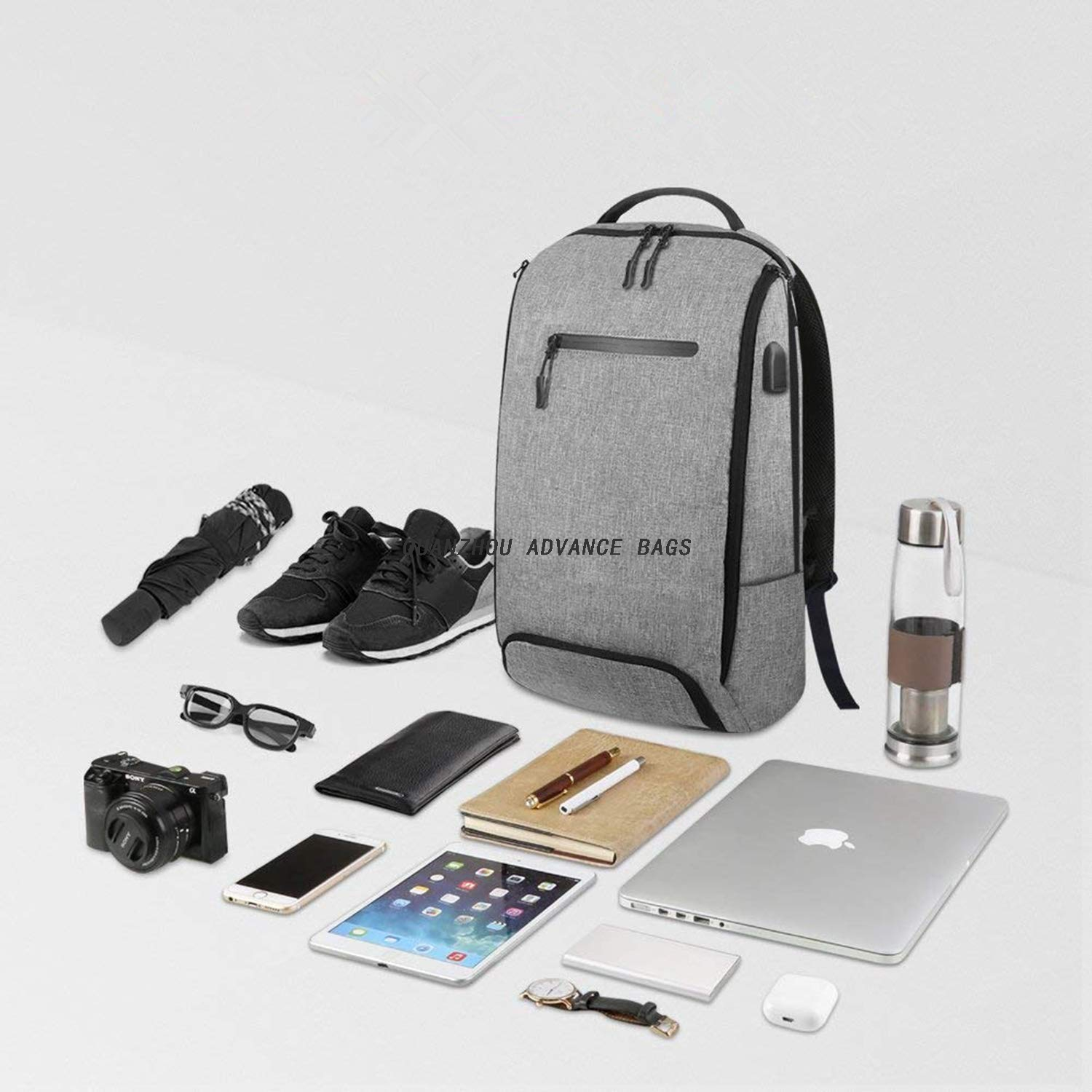 Maletín con carga USB antirrobo, bolsos para portátil, mochila para ordenador portátil de negocios, mochila universitaria, mochila de viaje, mochila para ordenador portátil para hombres y mujeres