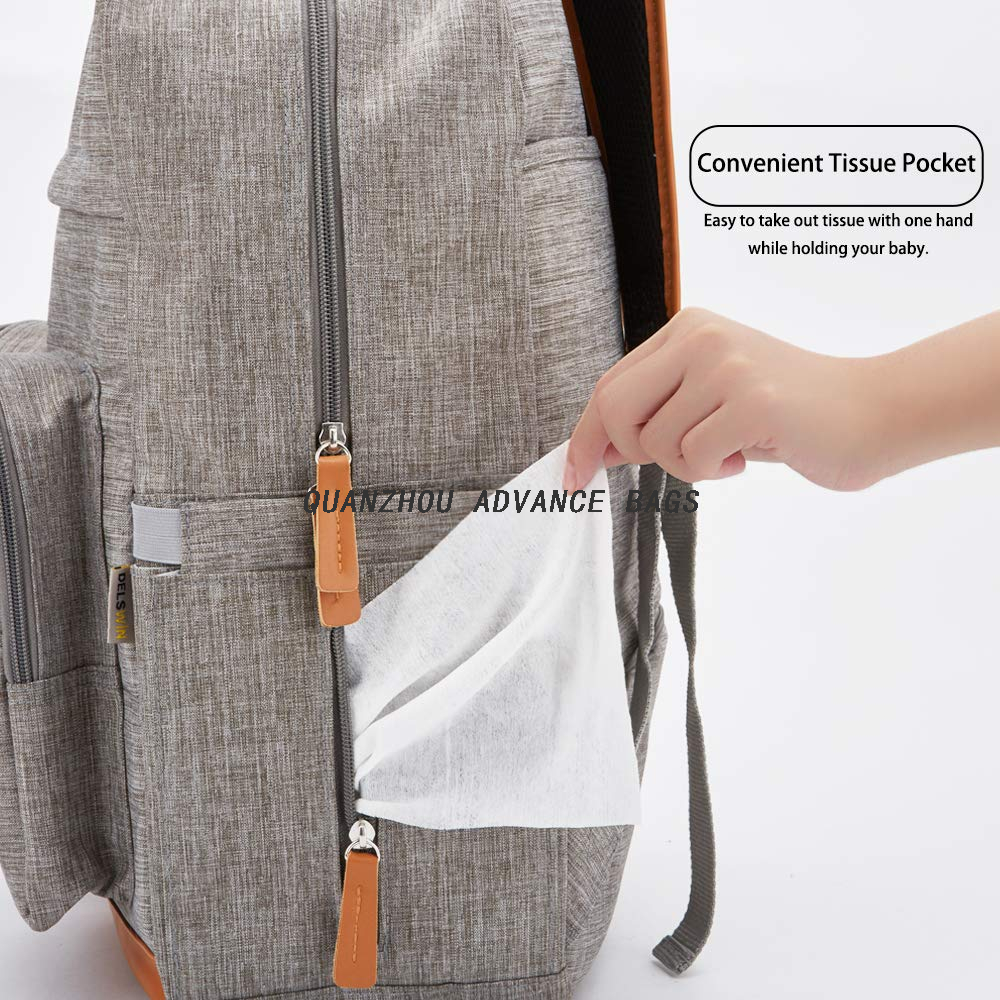 Bolsas de bebé multiusos plegables de fábrica, mochilas para pañales de viaje para bebés, mochilas para pañales para bebés