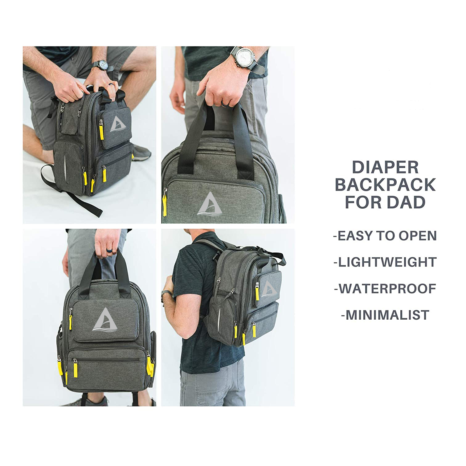 Wholsale impermeable de gran capacidad mamá bolsa de pañales mochila de viaje al aire libre bolsa de pañales mochila