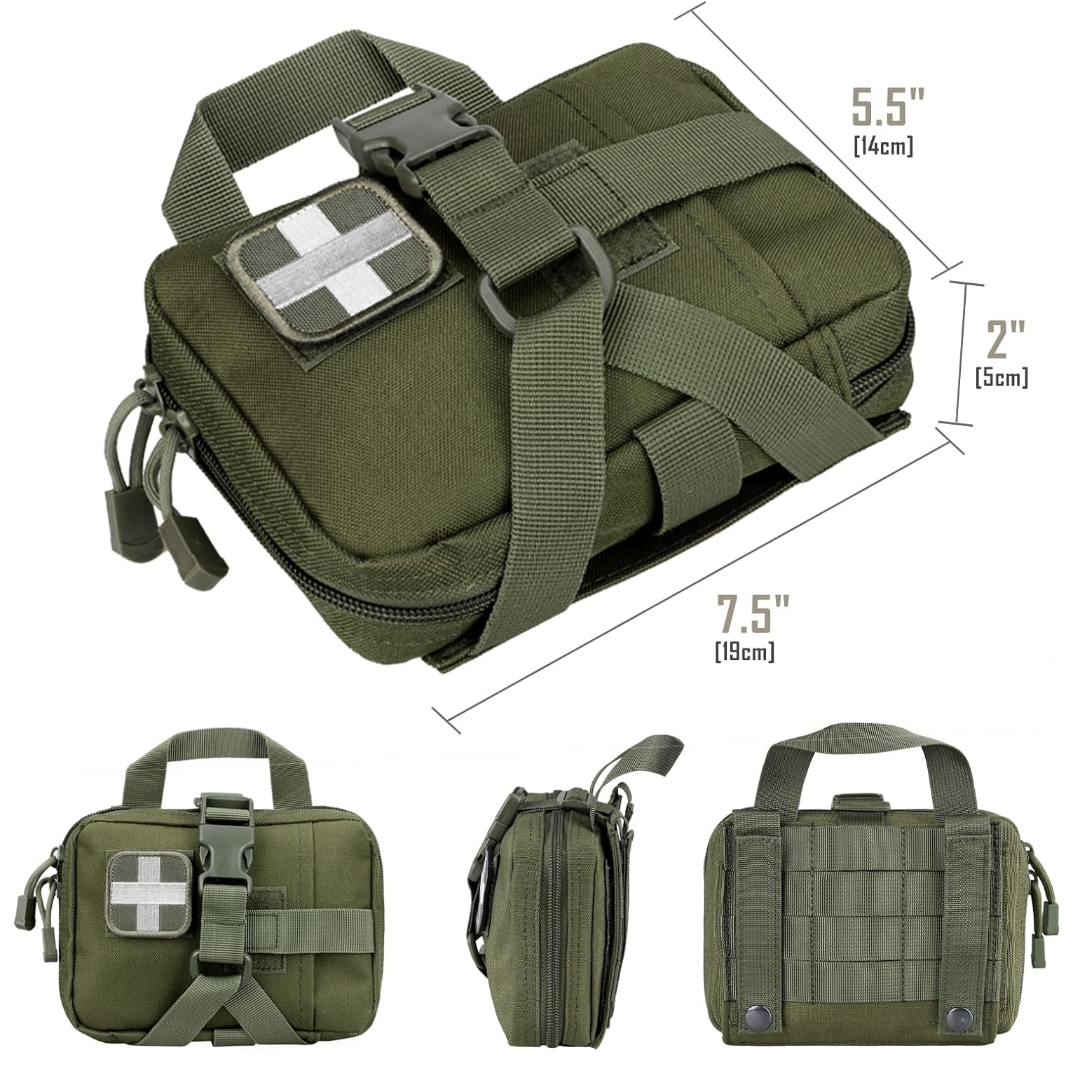 Tactical EMT Pouch, Rip Away Medical Pouches Ifak Tear-Away Kitemergencia de primeros auxilios Bolsa de supervivencia para viajar al aire libre