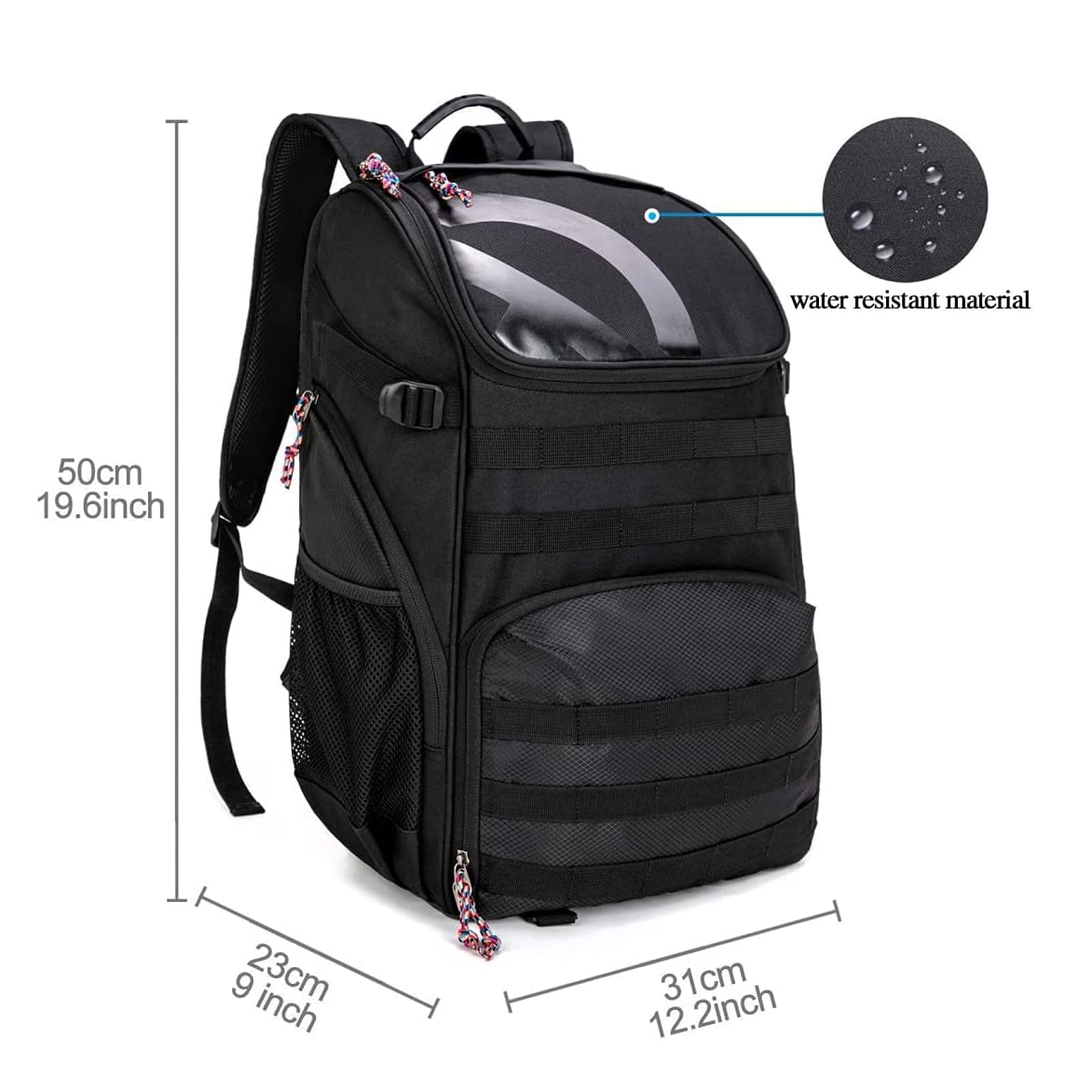 Mochila de baloncesto para hombres, bolsa de fútbol con compartimento para pelotas y compartimento para zapatos para baloncesto, fútbol, ​​entrenamiento de voleibol