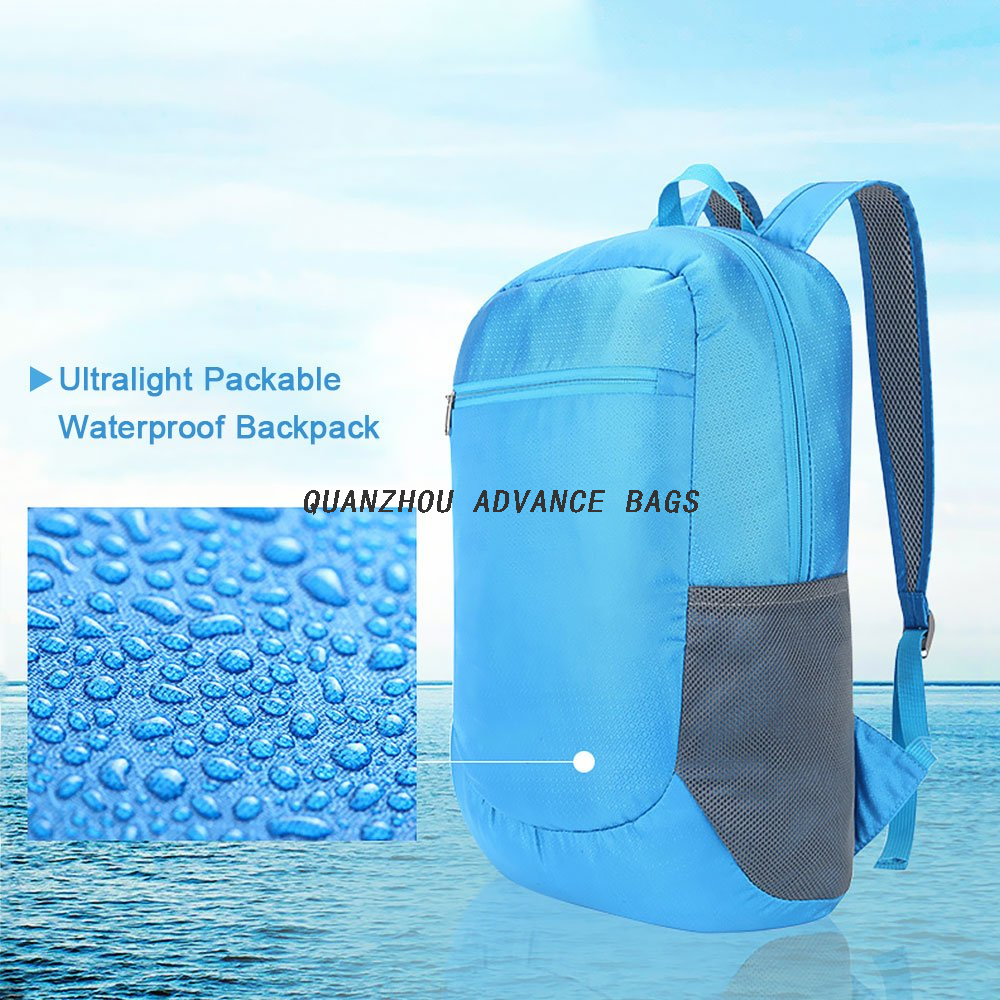 Mochila ultraligera plegable de alta calidad al por mayor ligera para acampar, deportes al aire libre, bolsa personalizada, impermeable, senderismo, viaje, escalada, mochilas