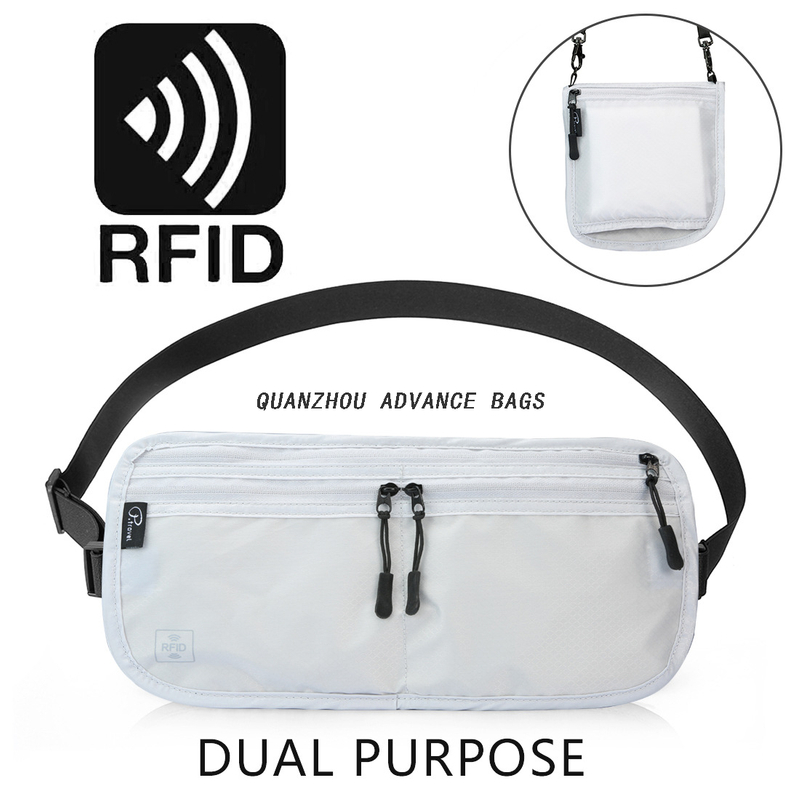 2021 Venta caliente RFID Moda pasaporte Riñonera Teléfono Poliéster Deporte Correr al aire libre Fanny Travel para hombres y mujeres