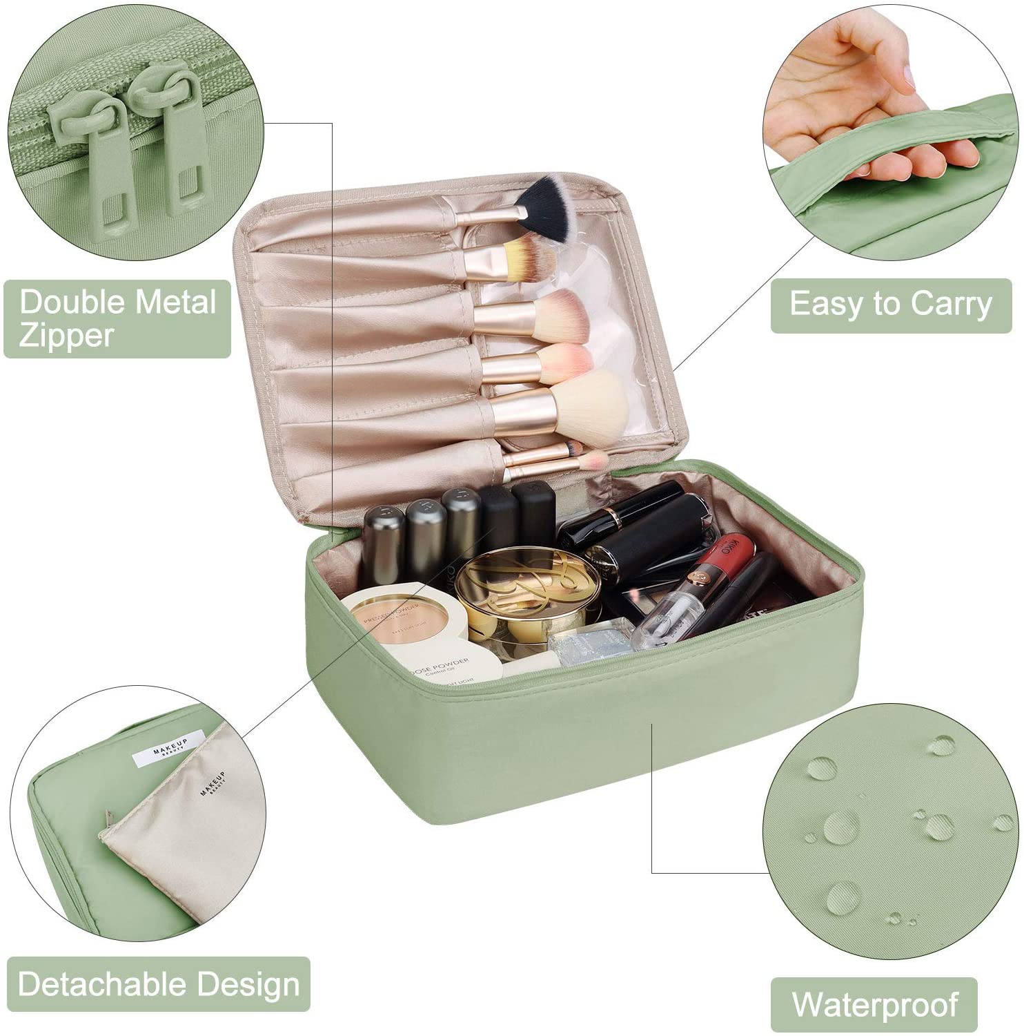 El diseño del OEM de la fábrica es el bolso cosmético diario gris promocional de la bolsa del neceser de los hombres del totalizador de la prenda impermeable