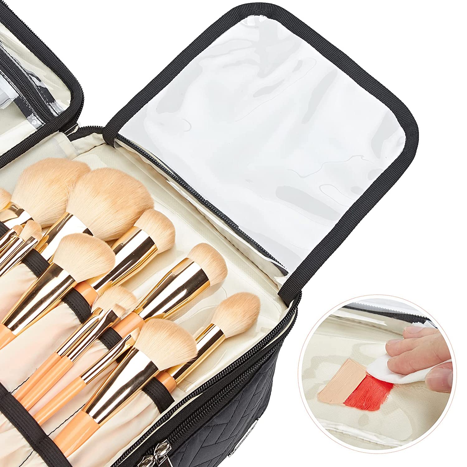 Diseño del OEM de la fábrica Bolso de mackup diario gris promocional Bolso impermeable del totalizador de los hombres Bolso del neceser de la bolsa del cosmético