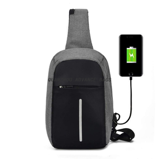 Comercio al por mayor antirrobo logotipo personalizado bandolera Senderismo Viajes Deportes Sling Bag Crossbody Messenger Sling Bag