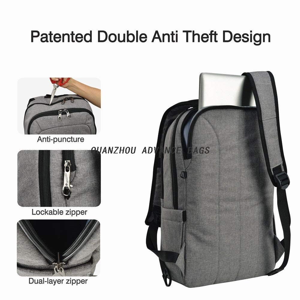 Venta al por mayor Mochila de gran capacidad Business USB Charginig College Outdoor Sport Travel Mochila de negocios y ocio Mochila para portátil Mochila para portátil