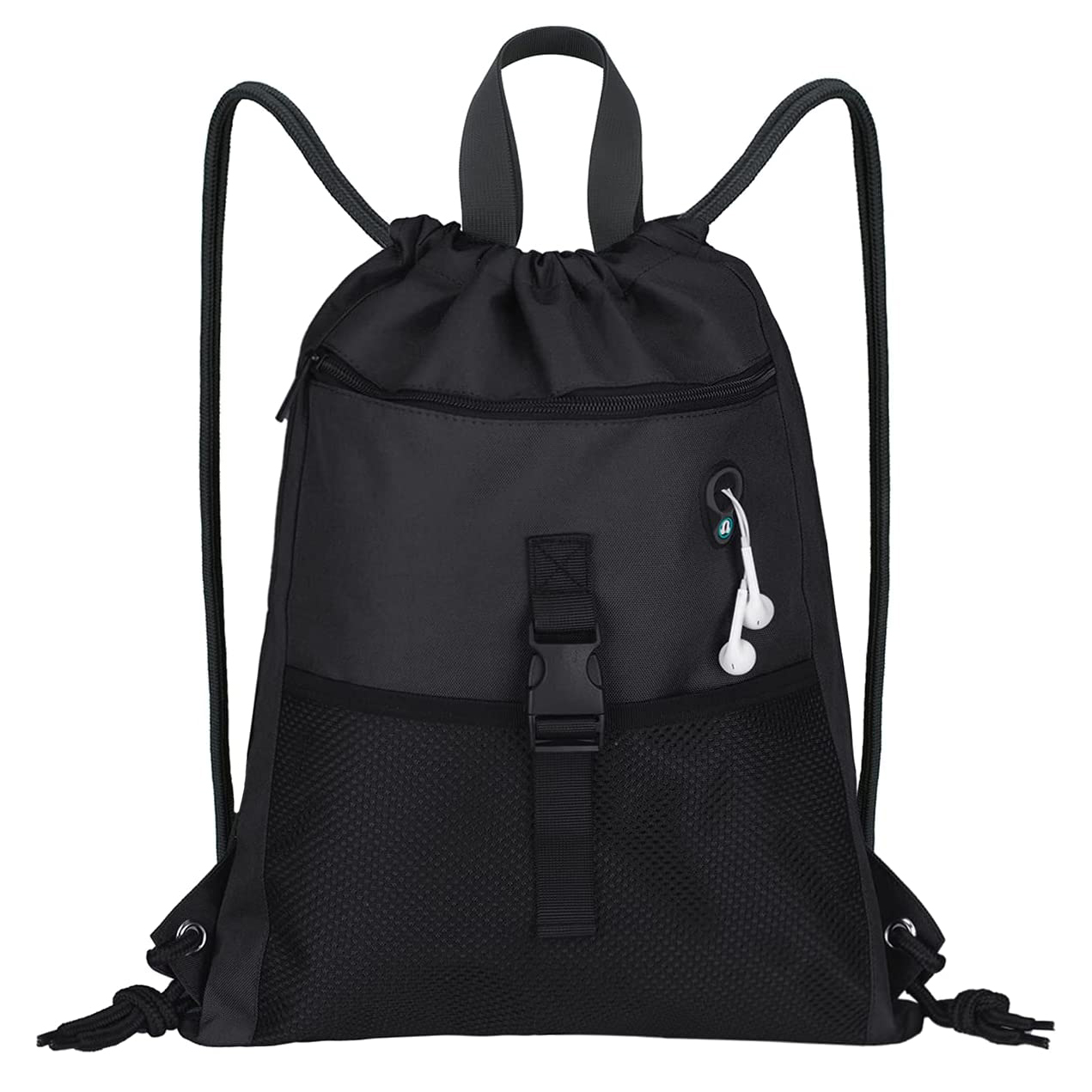 Bolsa de mochila con cordón con bolsas Saco deportivo con mango de mochila con cordón Viajes para hombres Mujeres