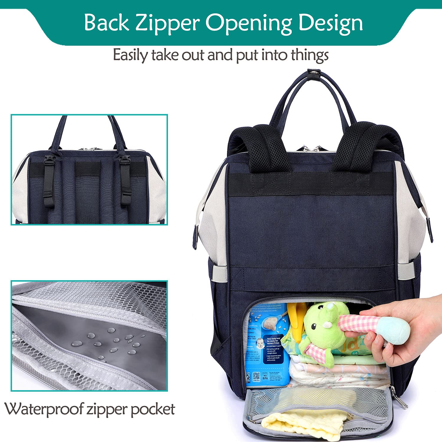 Wholsale Weekender impermeable de gran capacidad mamá bolsa de pañales mochila de viaje al aire libre bolsa de pañales mochila