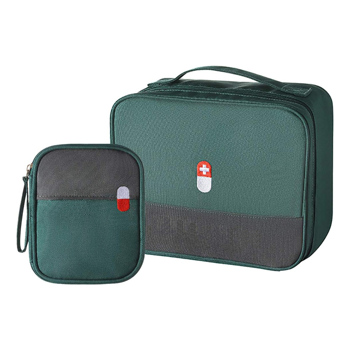 Bolsas de primeros auxilios vacías Suministros médicos de viajes Organizador Cosmética Medicina aislada Bolsa Conveniente Traje de seguridad para la familia Camping Car Office Office Lugar de trabajo