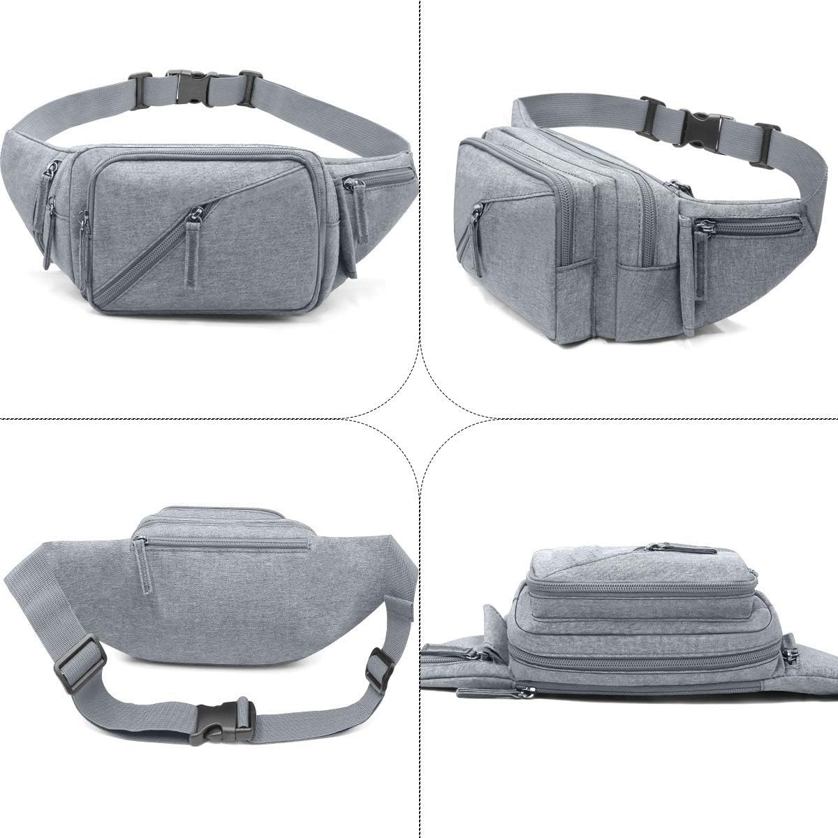 Pack Fanny Pack Impermeable Bag Pack Men Mujeres Bum Bum Bum con soporte de botella de agua Correa ajustable Adecuado para el entrenamiento al aire libre Traking Cycling Bolsa Bolsa