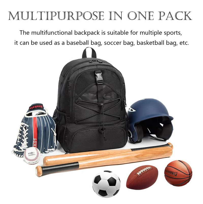 Mochila de baloncesto GYM para hombre, bolsa de fútbol con compartimento para pelotas y compartimento para zapatos para baloncesto, fútbol, ​​entrenamiento de voleibol