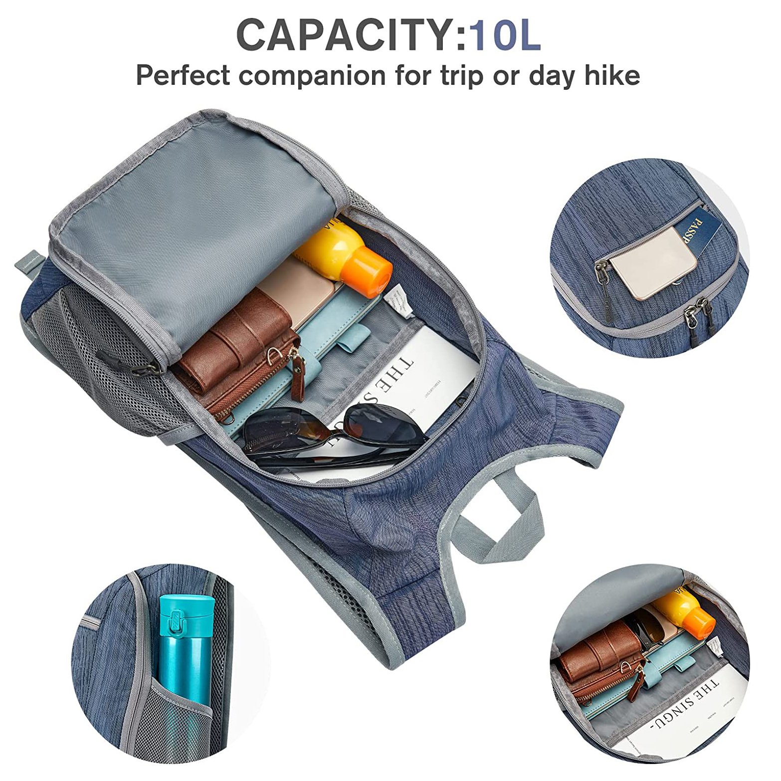 Moda 2021, venta al por mayor, mochila ultraligera plegable para acampar, deportes al aire libre, bolsa personalizada, impermeable, senderismo, viajes, escalada, mochilas