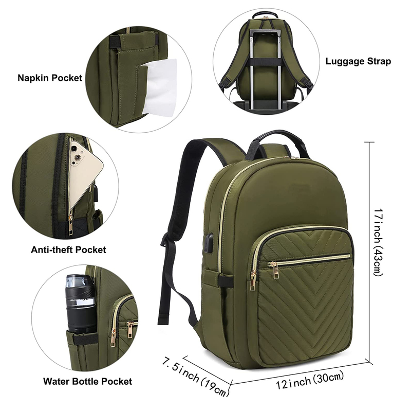 Mochila de mochila de mochila de la universidad de viaje de la computadora portátil mochila para la computadora portátil mochila para mujeres, cargadas de bolsas de la computadora portátil de 15.6 pulgadas, bolso de mochila de viaje impermeable, mochila de lyes estilas, computadora de trabajo