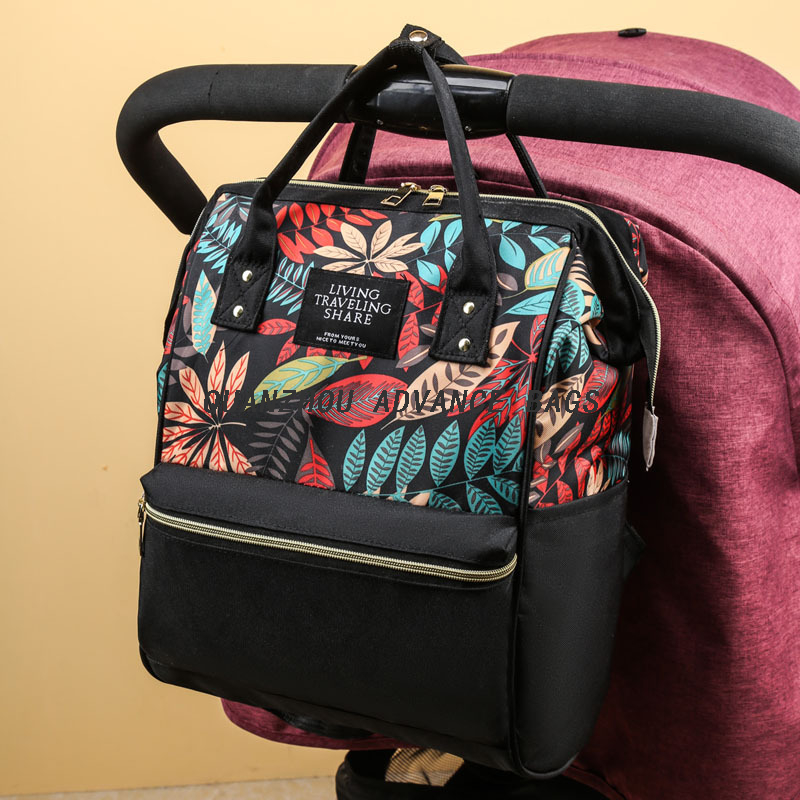 Mochila portátil multifuncional para mamá Mochila impermeable para bebé Bolsas para pañales Mochila portátil Paquete multifuncional Mochila Mochila de viaje Bolsa