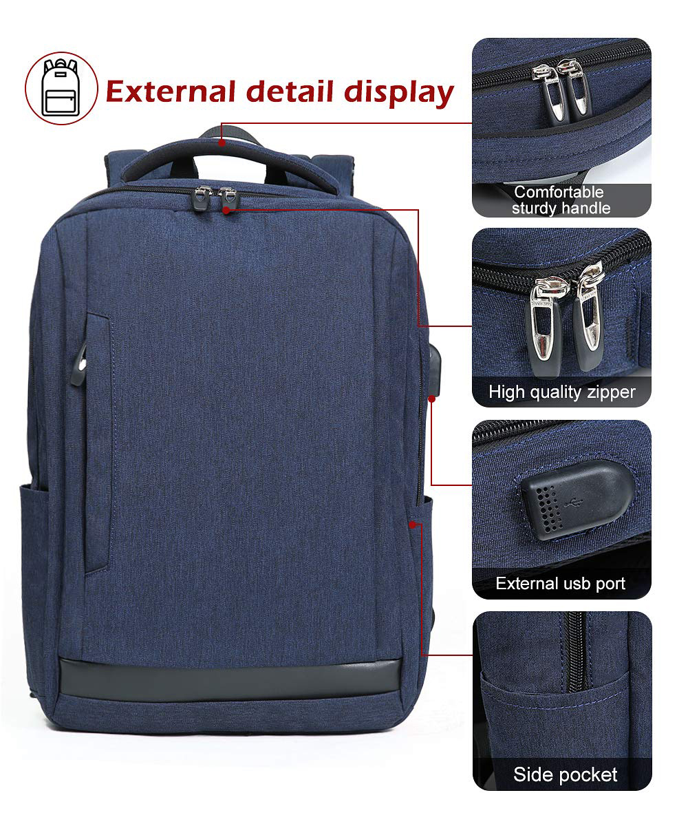 Mochila para viajes y ocio al aire libre de negocios Mochila para portátil Maletín para portátil Mochila universitaria Mochila impermeable