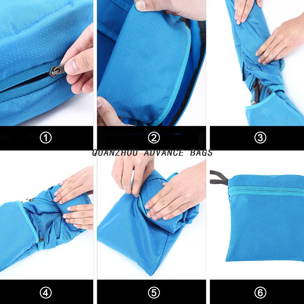 Mochila ultraligera plegable de alta calidad al por mayor ligera para acampar, deportes al aire libre, bolsa personalizada, impermeable, senderismo, viaje, escalada, mochilas