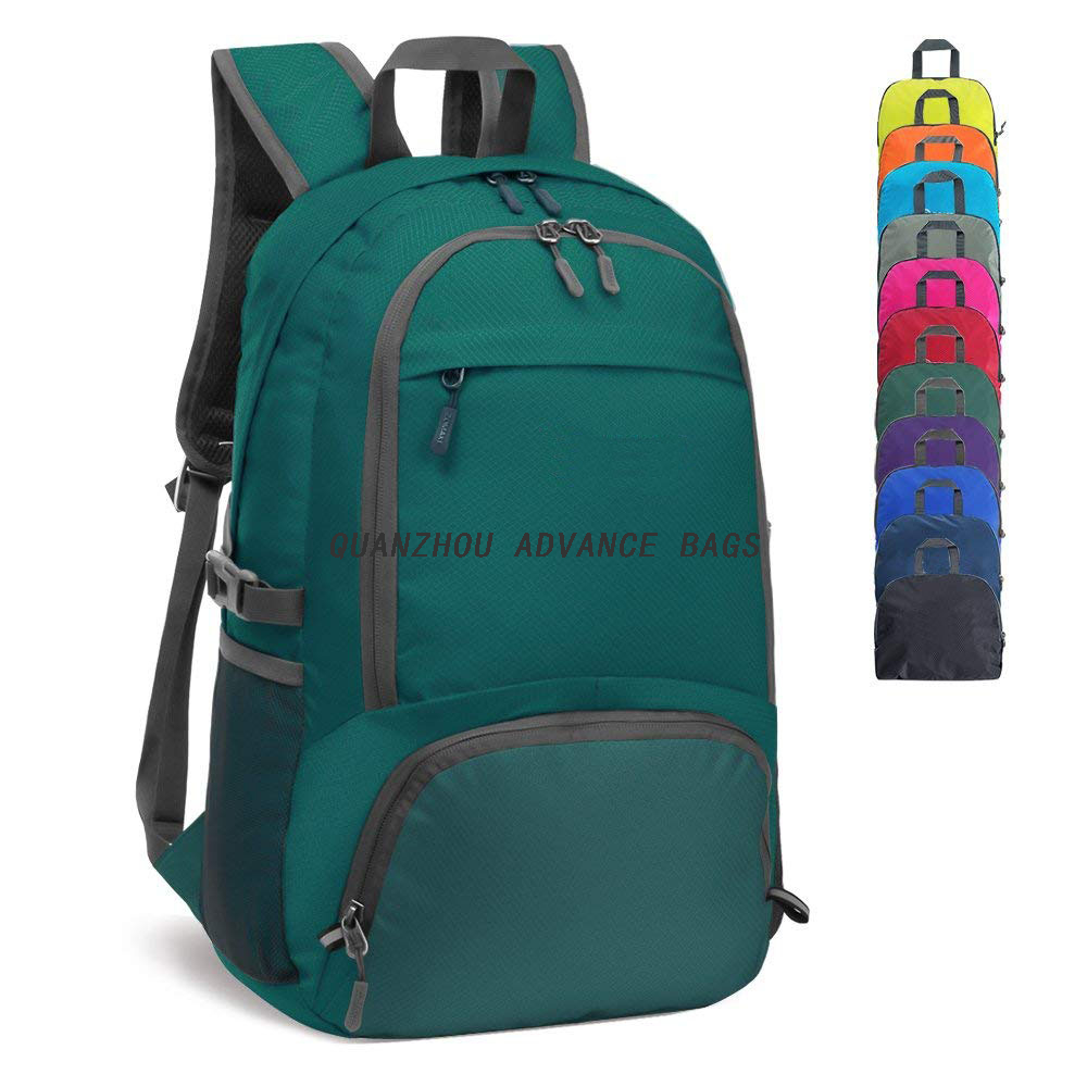 Mochila ultraligera al por mayor, plegable, plegable, para acampar, deportes al aire libre, bolsa personalizada, impermeable, senderismo, viajes, escalada, mochilas