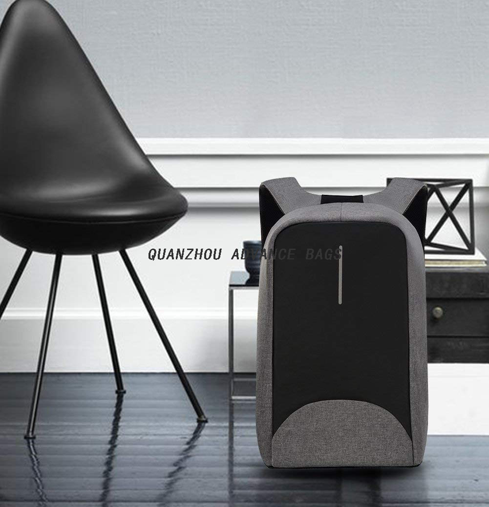 Mochila antirrobo de negocios de viaje USB Charginig Deporte al aire libre y ocio Mochila negra Mochila para computadora portátil