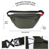 Bolsa de cintura Fanny Pack Pack Bolsas para mujeres con soporte de botella de agua Correa ajustable adecuada para el entrenamiento al aire libre Traking Cycling Bolsa Bolsa