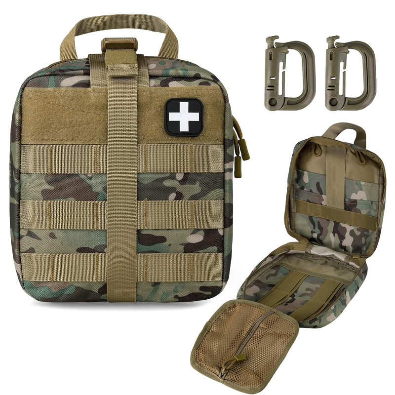 Bolsa de primeros auxilios tácticos, bolsas de EMT RIP-Avance Military Ifak Medical Bag Medical Emergency Survival Kit Diseño de liberación rápida incluye parche de cruz roja