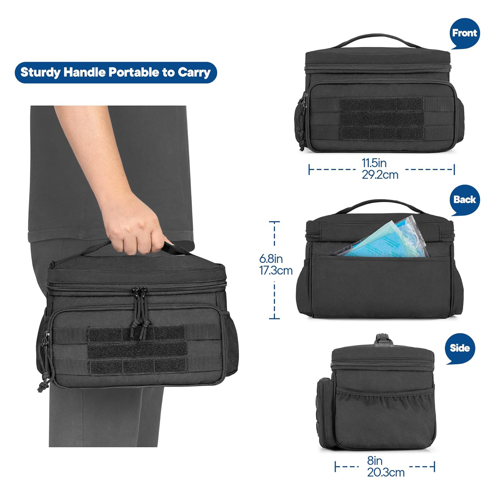 Bolsa de almacenamiento de medicamentos pequeños vacío, caja de primeros auxilios de primeros auxilios de primera auxilio de Bag Family Kit Family para caminar, acampar y hogar