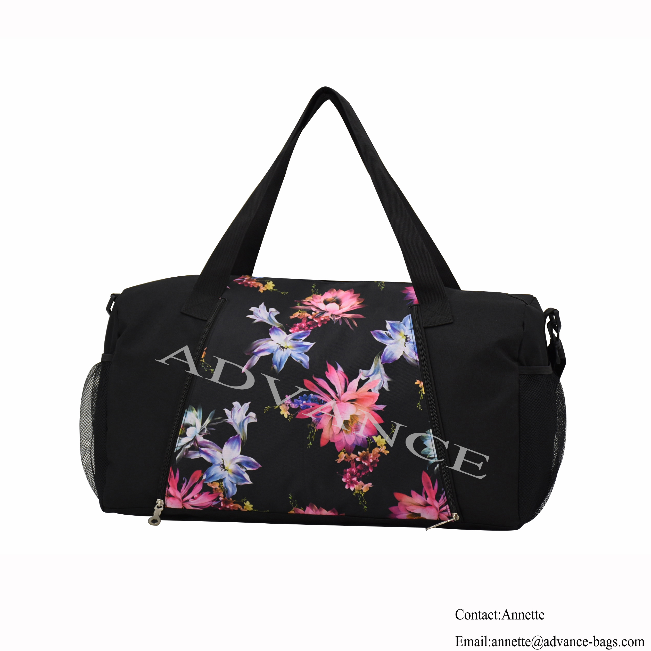 Bolsas de viaje de equipaje personalizadas OEM y ODM avanzadas de alta capacidad, elegantes, deportivos, para gimnasio, compartimento al aire libre, bolsa de lona, ​​bolsa de YOGA con impresión