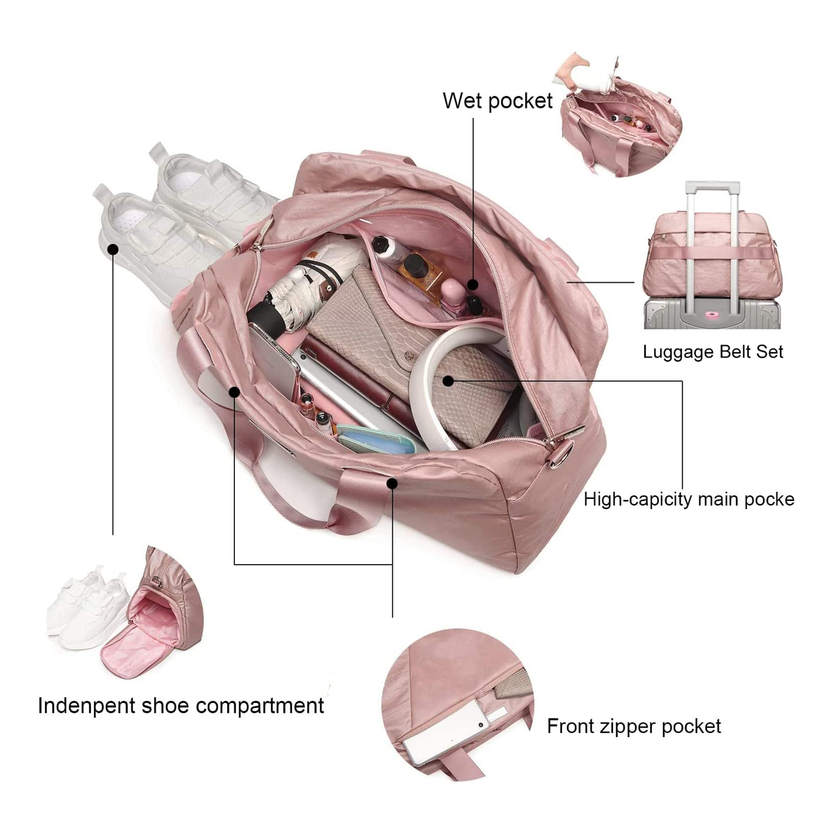 Bolsa de viaje Bolsa de gimnasia Bolsa de deportes Bolsas de viaje Bolsas de lona duradera Bolso de bolsas de entrenamiento de ejercicios