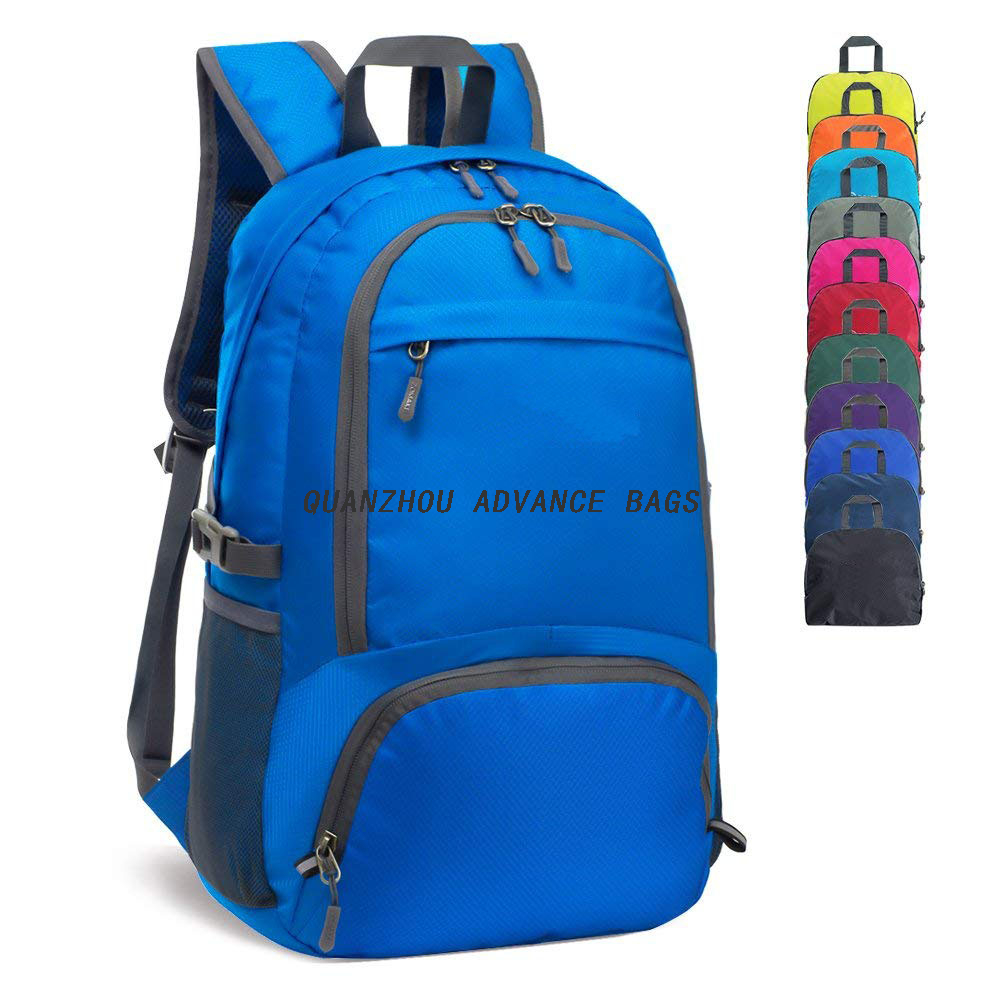 Mochila ultraligera al por mayor, plegable, plegable, para acampar, deportes al aire libre, bolsa personalizada, impermeable, senderismo, viajes, escalada, mochilas