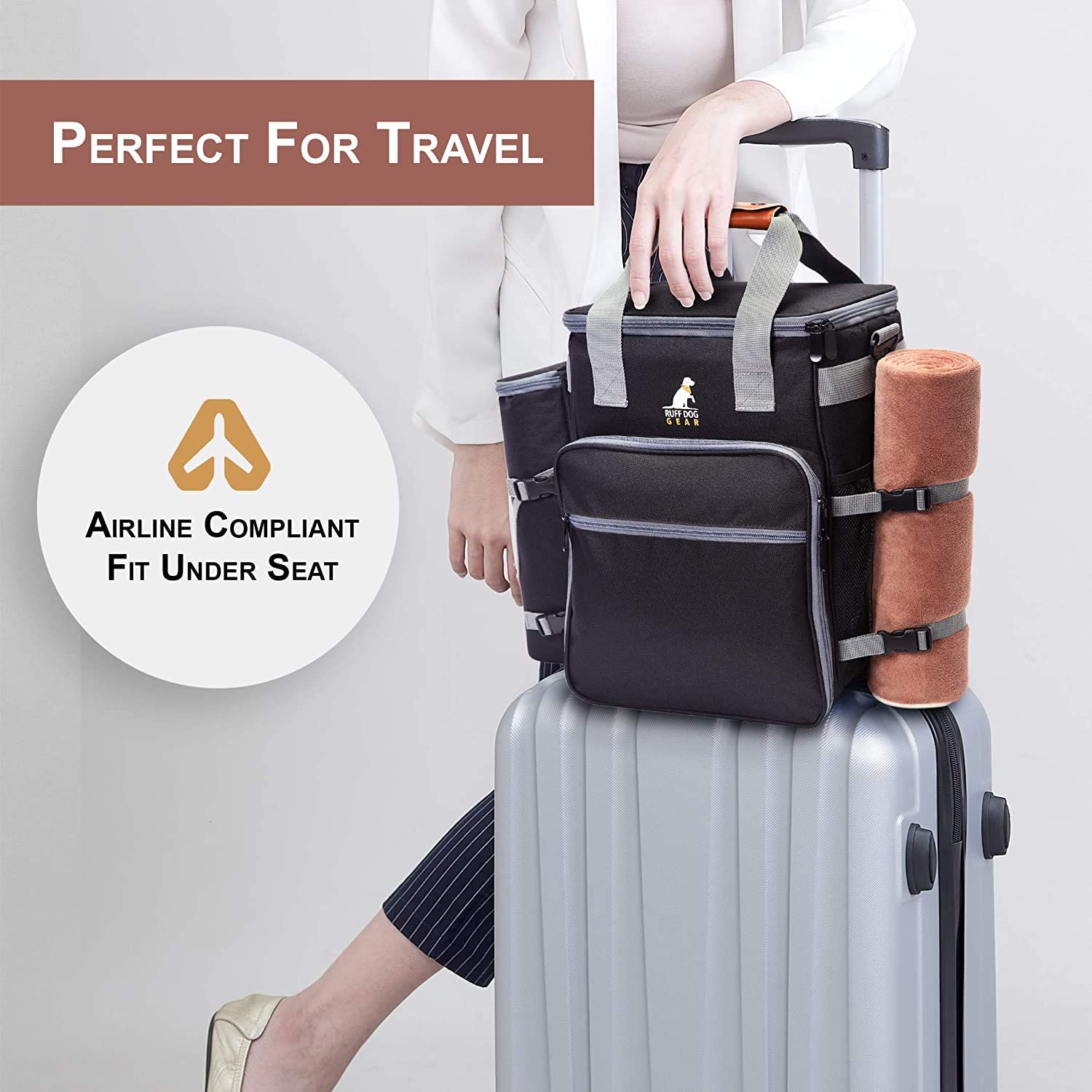 2021 Nueva bolsa de viaje para mascotas de primera calidad, bolsa organizadora para mascotas para perros y gatos