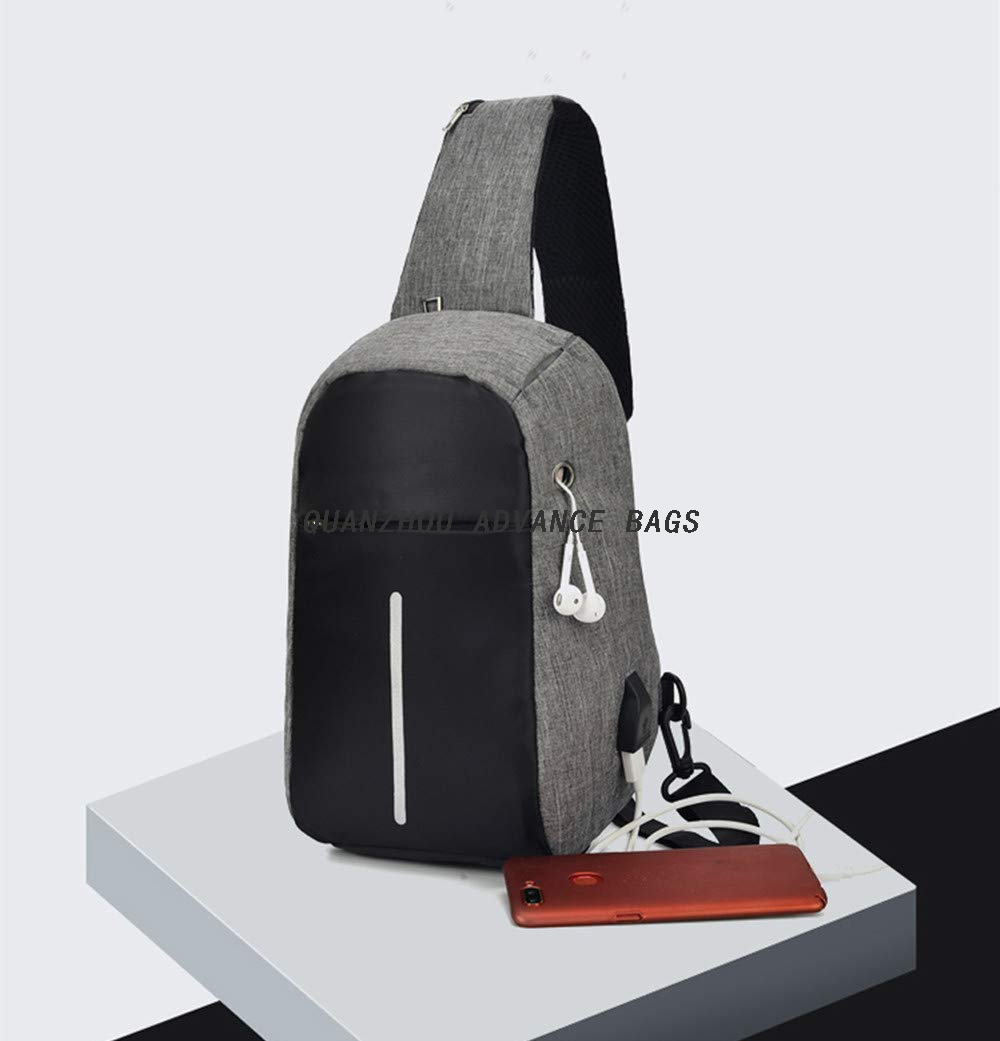 Comercio al por mayor antirrobo logotipo personalizado bandolera Senderismo Viajes Deportes Sling Bag Crossbody Messenger Sling Bag