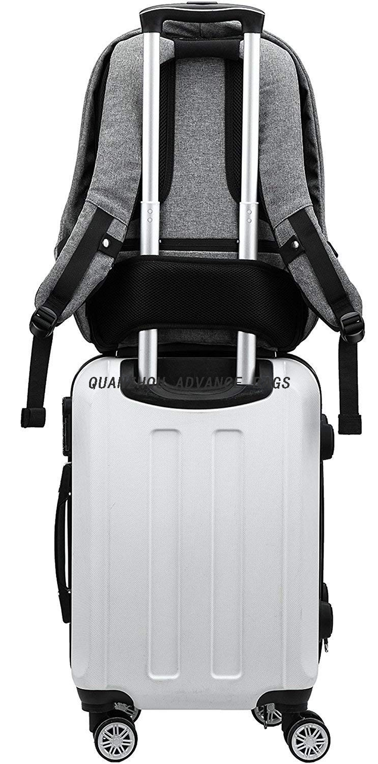 Mochila antirrobo de negocios de viaje USB Charginig Deporte al aire libre y ocio Mochila negra Mochila para computadora portátil