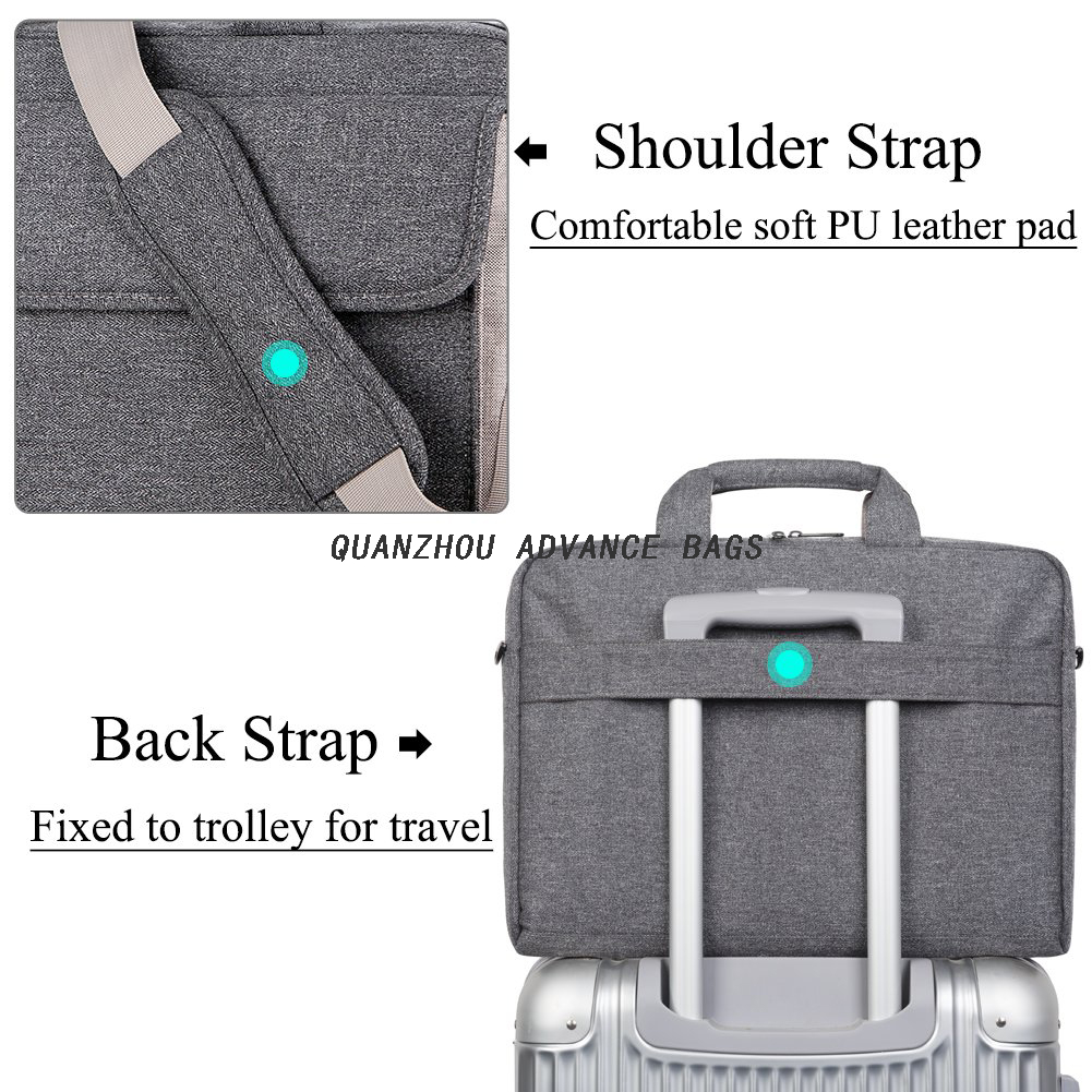 Bolsa de ordenador portátil personalizada de fábrica de 15,6 pulgadas y fundas de alta calidad Bolsa de mensajero para ordenador