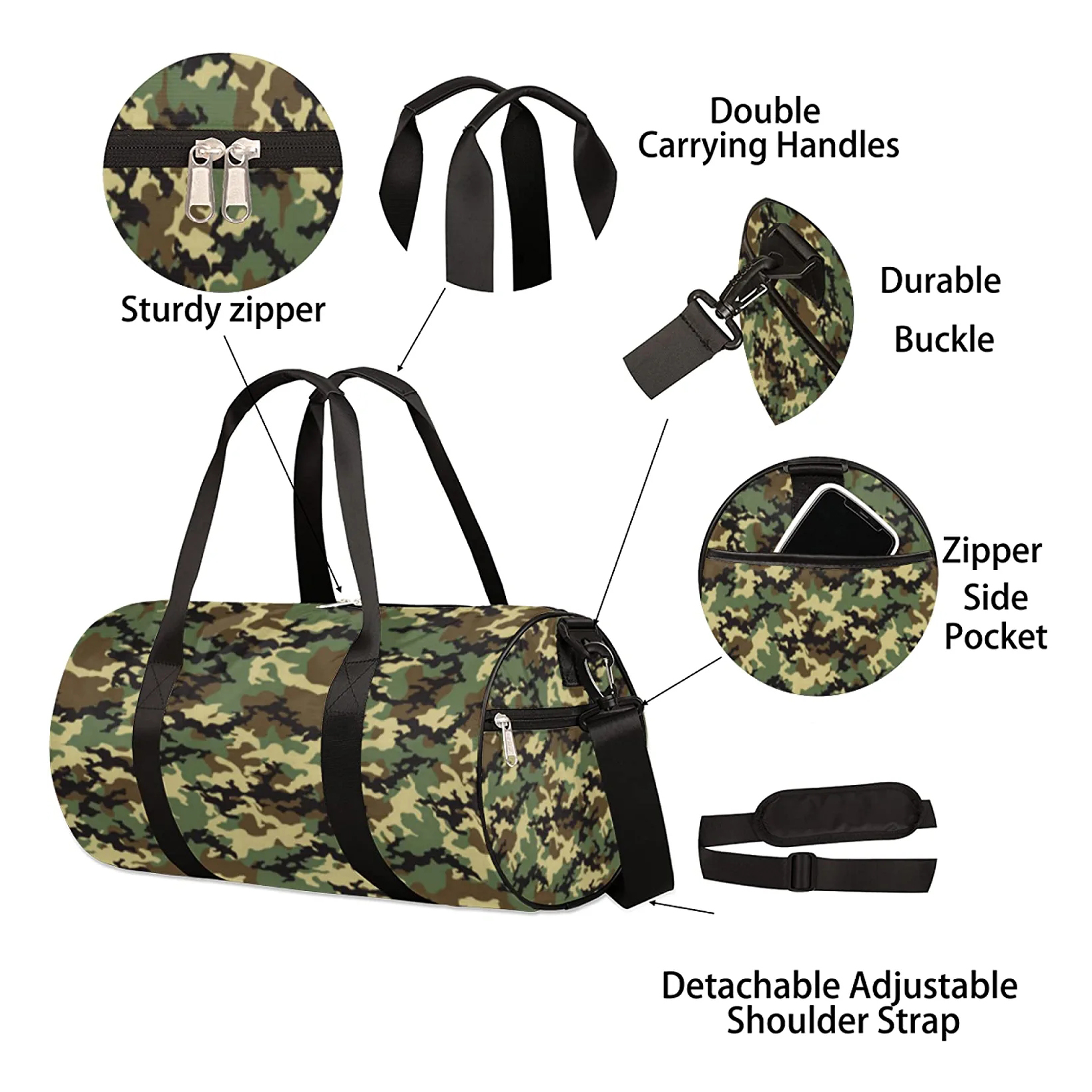 2023 Bolsa militar Viajes al aire libre Daypack Sling grande Bolsa de viaje grande impermeable al aire libre mochila mortaja