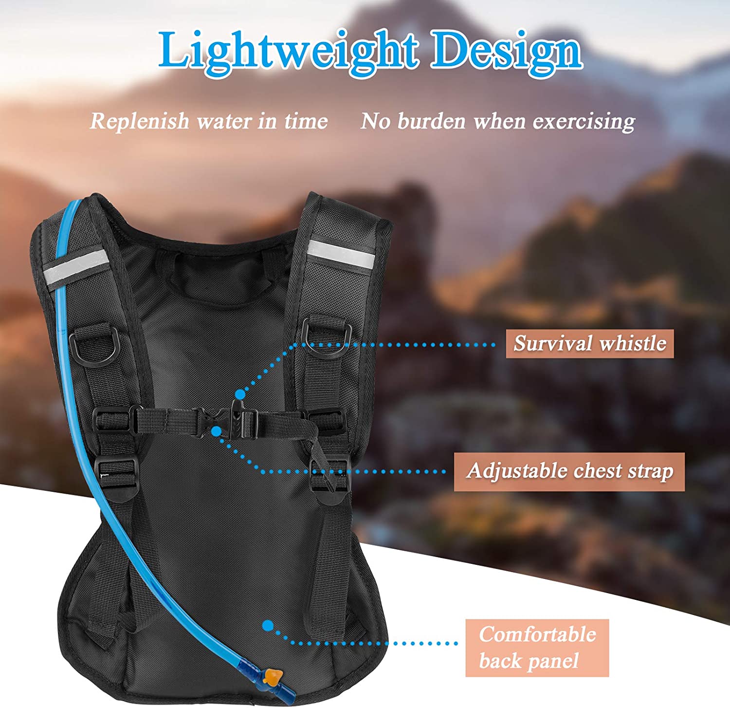 2021 Mochila de hidratación para exteriores Bolsa de ciclismo Sendero para montar en bicicleta Senderismo Deporte Hombres Ciclismo Paquete para correr Mochila de hidratación resistente