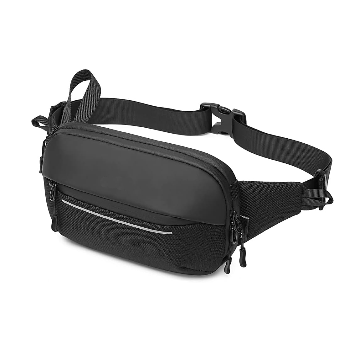 Pack Fanny Pack Impermeable Bag Pack Men Mujeres Bum Bum Bum con soporte de botella de agua Correa ajustable Adecuado para el entrenamiento al aire libre Traking Cycling Bolsa Bolsa