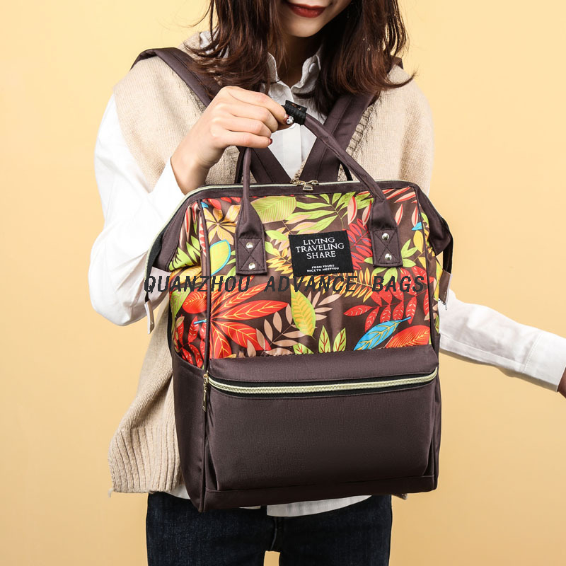 Mochila portátil multifuncional para mamá Mochila impermeable para bebé Bolsas para pañales Mochila portátil Paquete multifuncional Mochila Mochila de viaje Bolsa