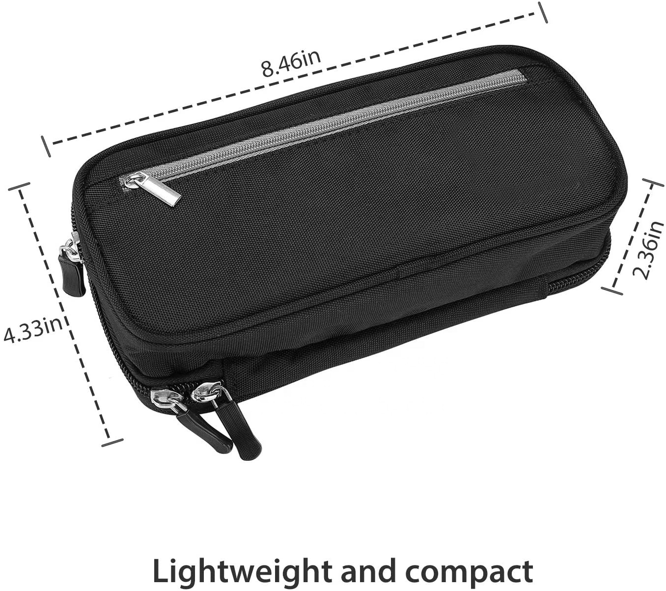 Estuche para lápices Estuche para bolígrafo Capacidad de dos capas Soporte de papelería duradero para útiles escolares Bolsa de organización de escritorio de almacenamiento de oficina