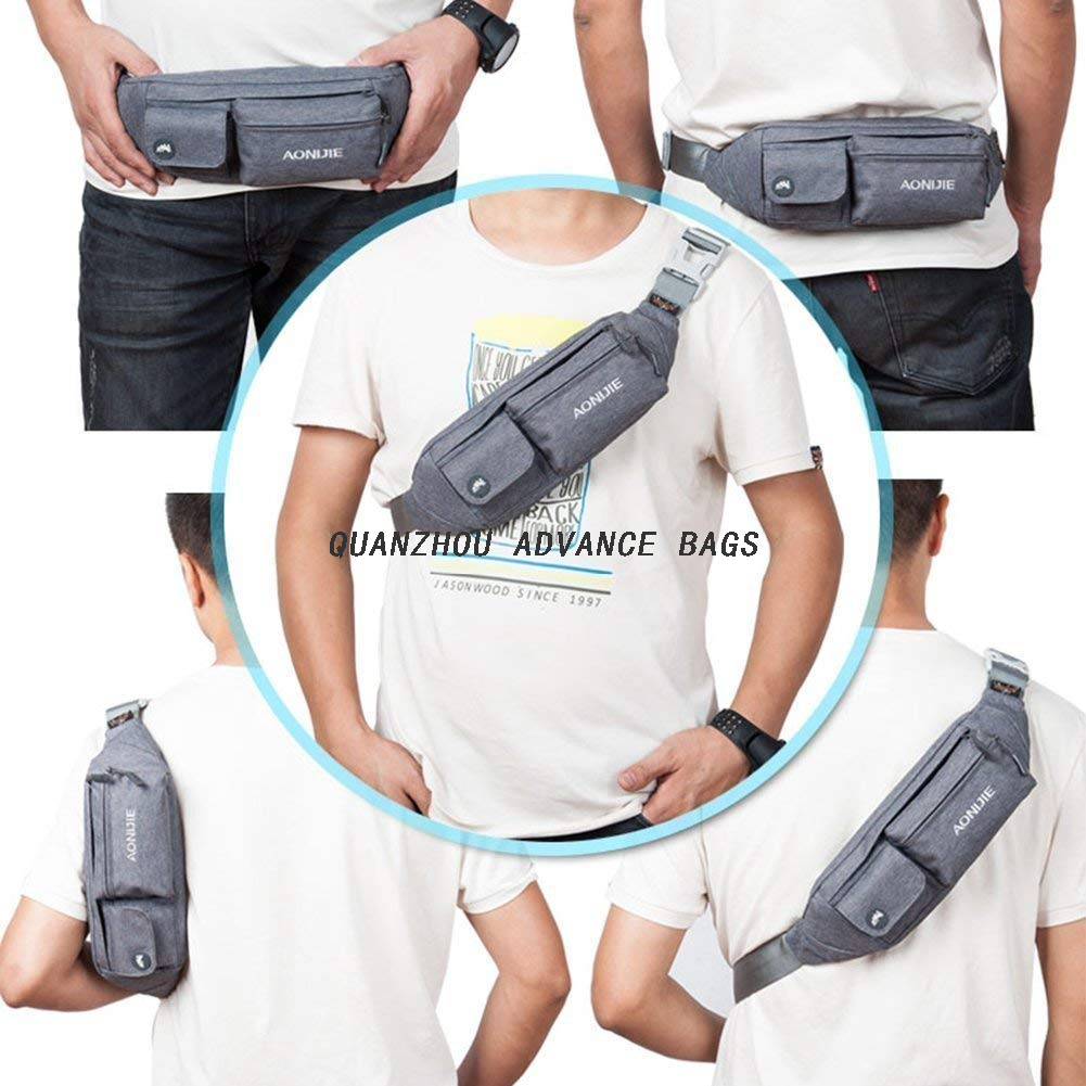 Promoción al por mayor Moda impermeable Deporte al aire libre Correr Riñonera Logotipo personalizado Sencillo Hombres Mujeres Riñonera informal Riñonera