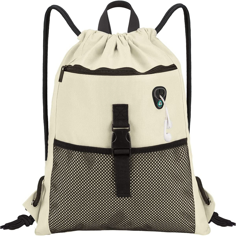 Bolsa de mochila con cordón con bolsas Saco deportivo con mango de mochila con cordón Viajes para hombres Mujeres