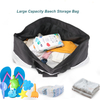 Bolsa de almacenamiento de playa impermeable de gran capacidad con logotipo personalizado y 8 bolsillos exteriores de malla para uso en bebés y maternidad