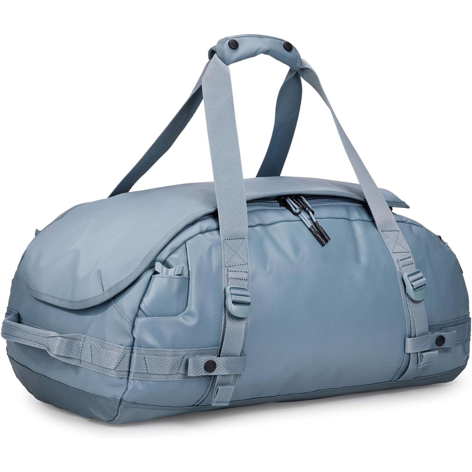 Bolsa de lona 2 en 1 impermeable portátil BSCI, mochila de viaje deportiva al aire libre de gran capacidad con logotipo impreso personalizado para hombres y mujeres
